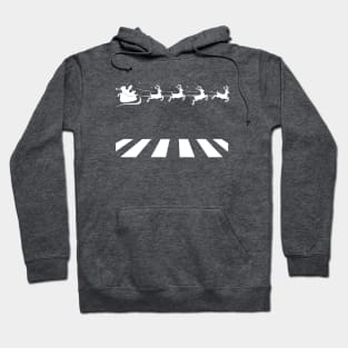 Santa in his sleigh Abbey Road Parody Hoodie